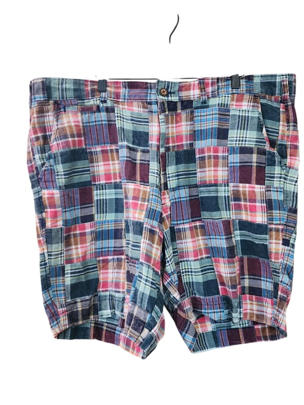 VTG 1946 washed Stoned & Beaten Madras Plaid Shorts Mens Size 42